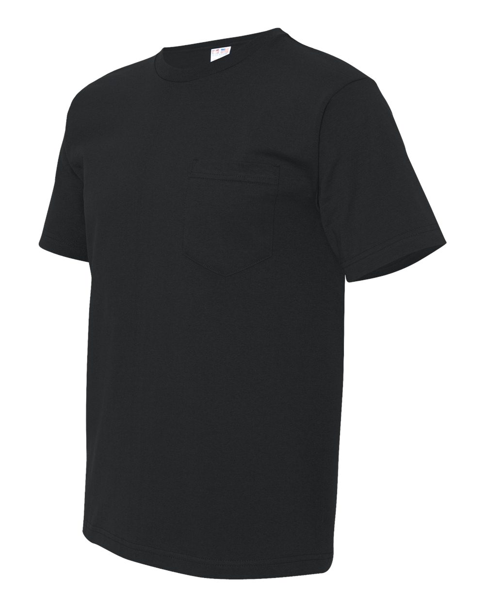 Unisex USA-Made Midweight Pocket T-Shirt - Side - B03079503 - Black