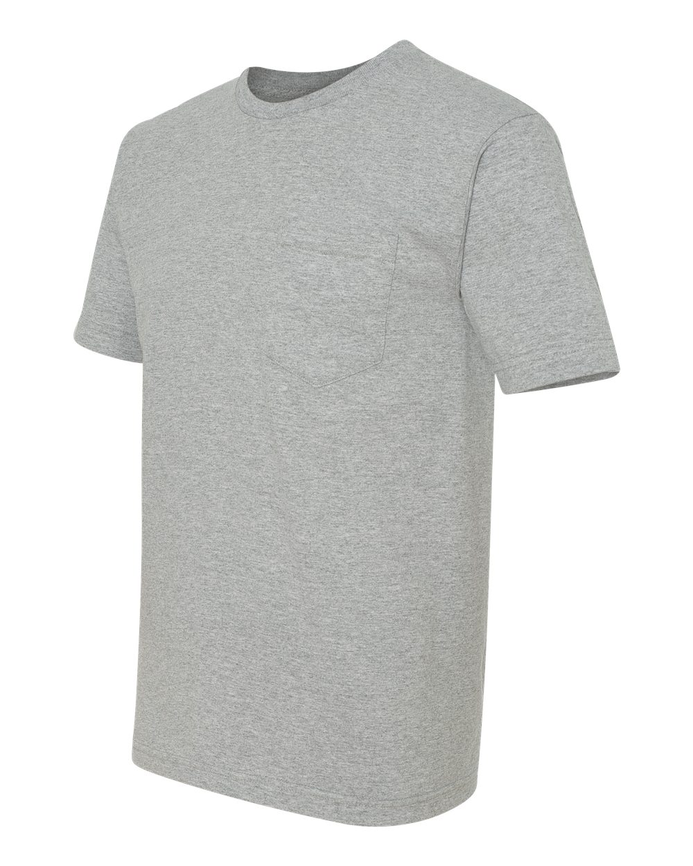Unisex USA-Made Midweight Pocket T-Shirt - Side - B03079583 - Dark Ash