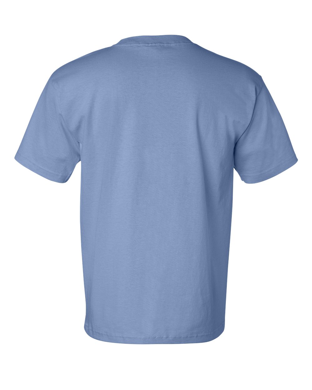 Unisex USA-Made Pocket T-Shirt - Back - B04279253 - Carolina Blue