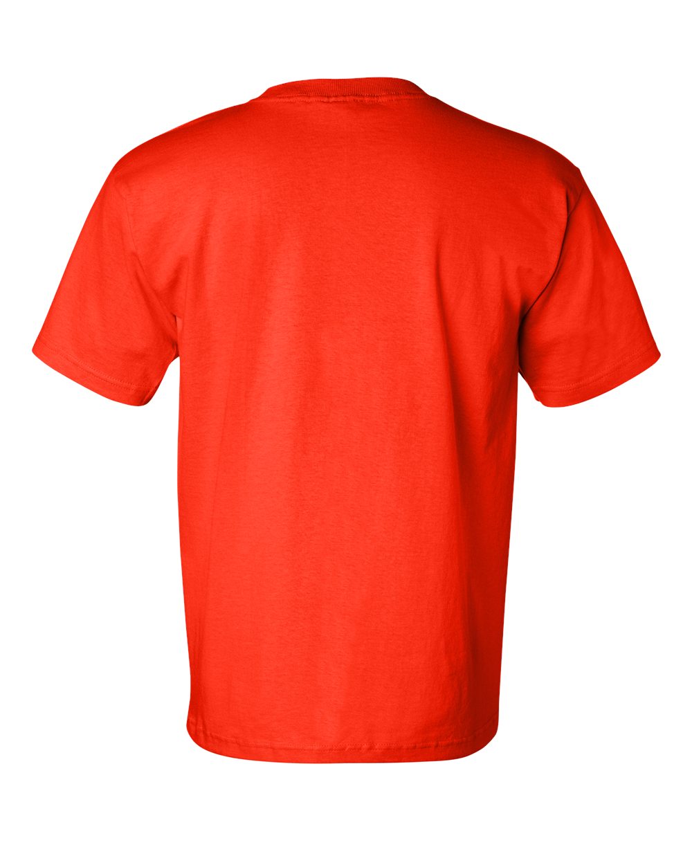 Unisex USA-Made Pocket T-Shirt - Back - B04279663 - Orange