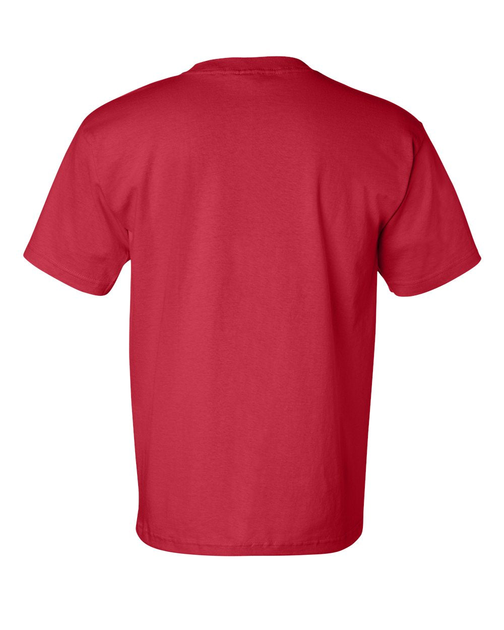 Unisex USA-Made Pocket T-Shirt - Back - B04279703 - Red