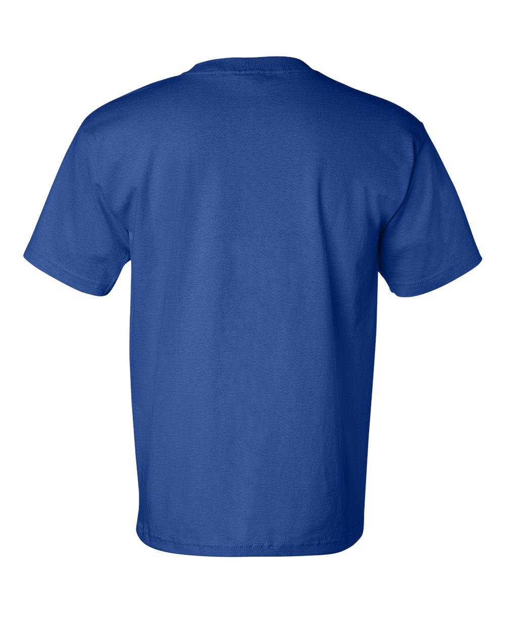 Unisex USA-Made Pocket T-Shirt - Back - B04279753 - Royal Blue