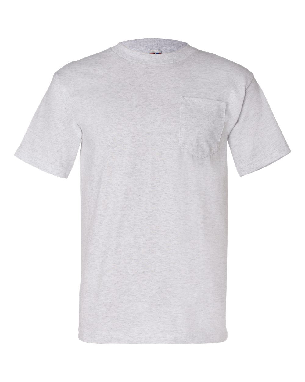 Unisex USA-Made Pocket T-Shirt - Front - B04279023 - Ash