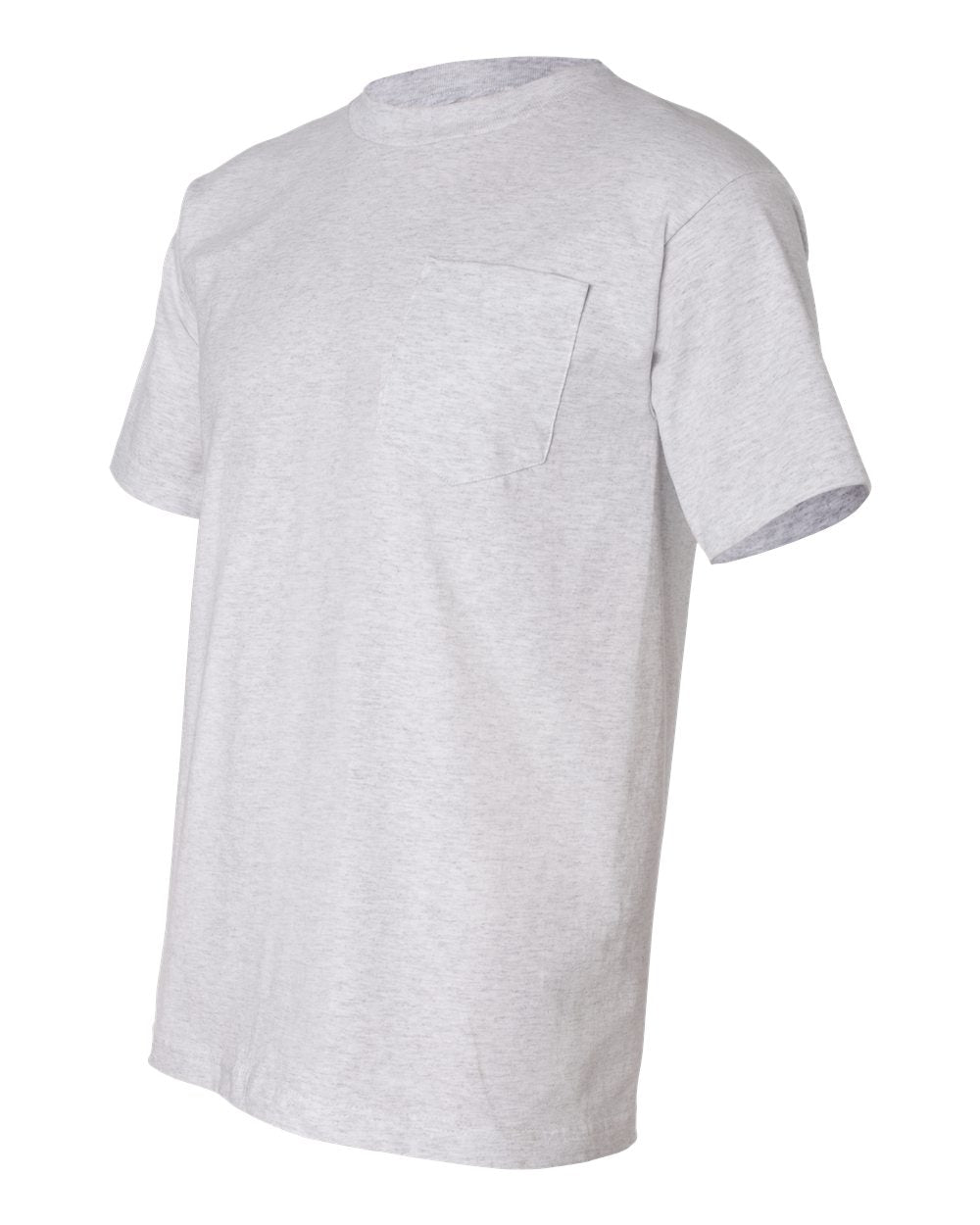 Unisex USA-Made Pocket T-Shirt - Side - B04279023 - Ash