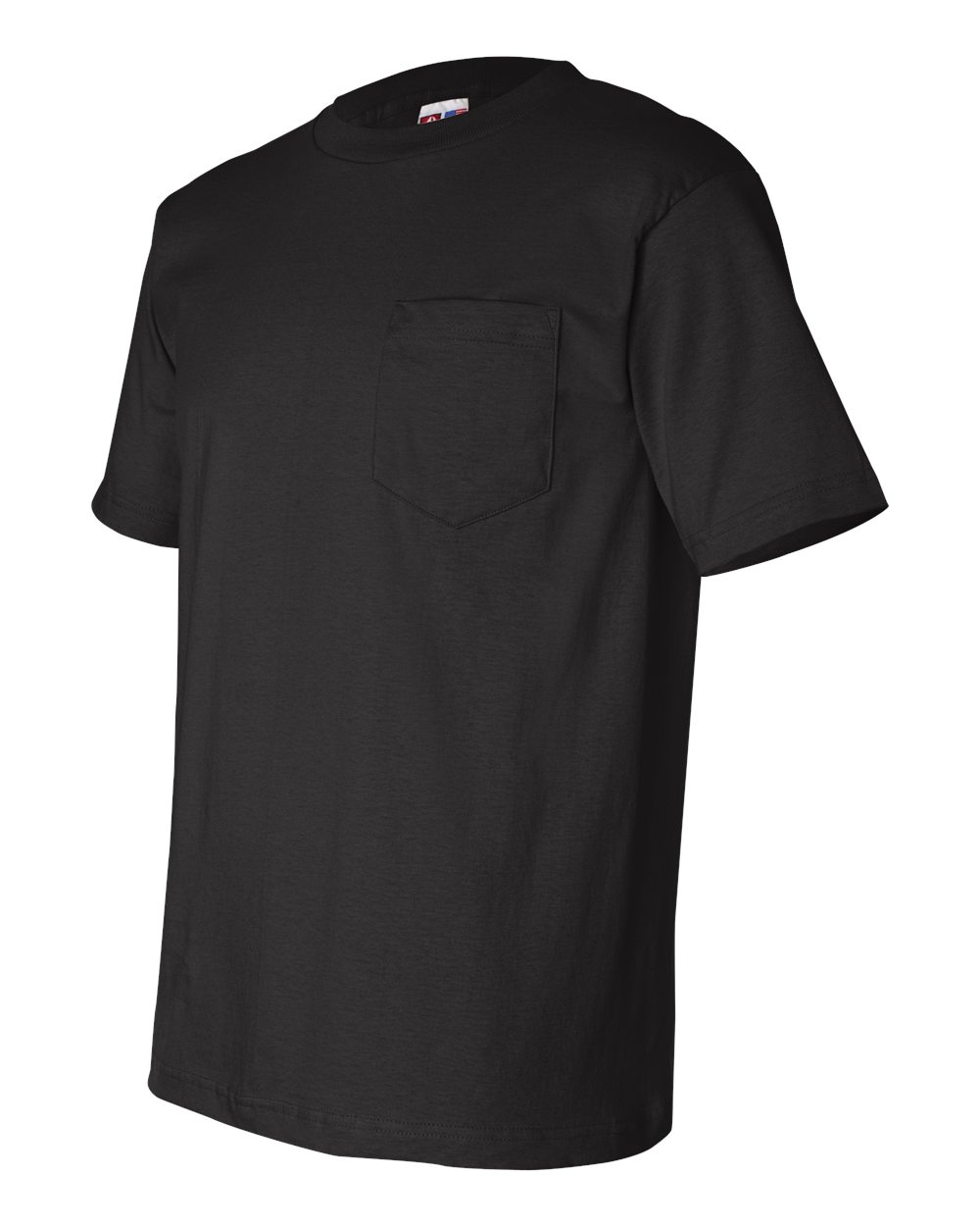 Unisex USA-Made Pocket T-Shirt - Side - B04279503 - Black