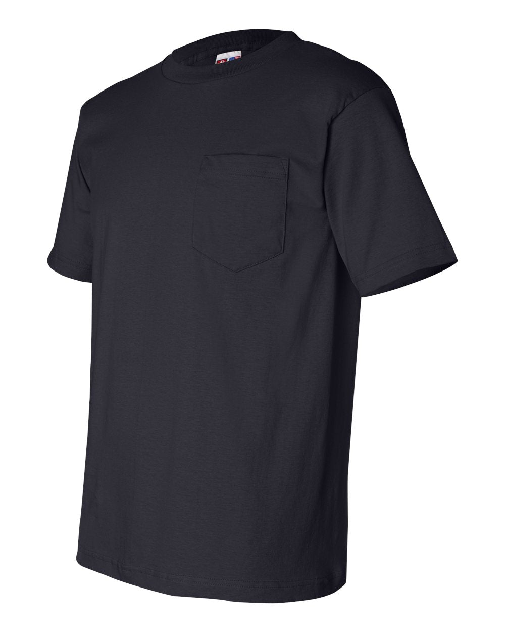 Unisex USA-Made Pocket T-Shirt - Side - B04279653 - Navy