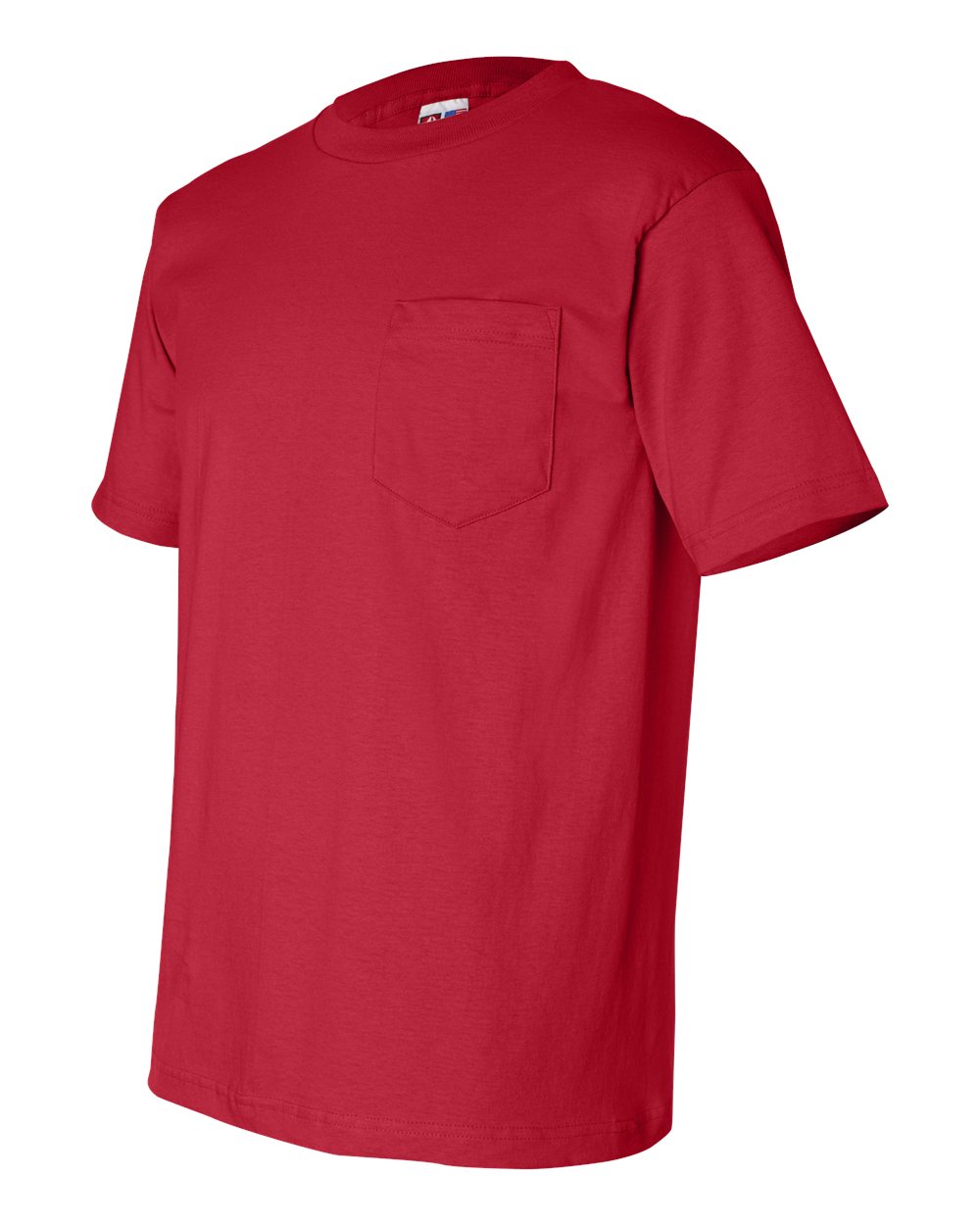 Unisex USA-Made Pocket T-Shirt - Side - B04279703 - Red