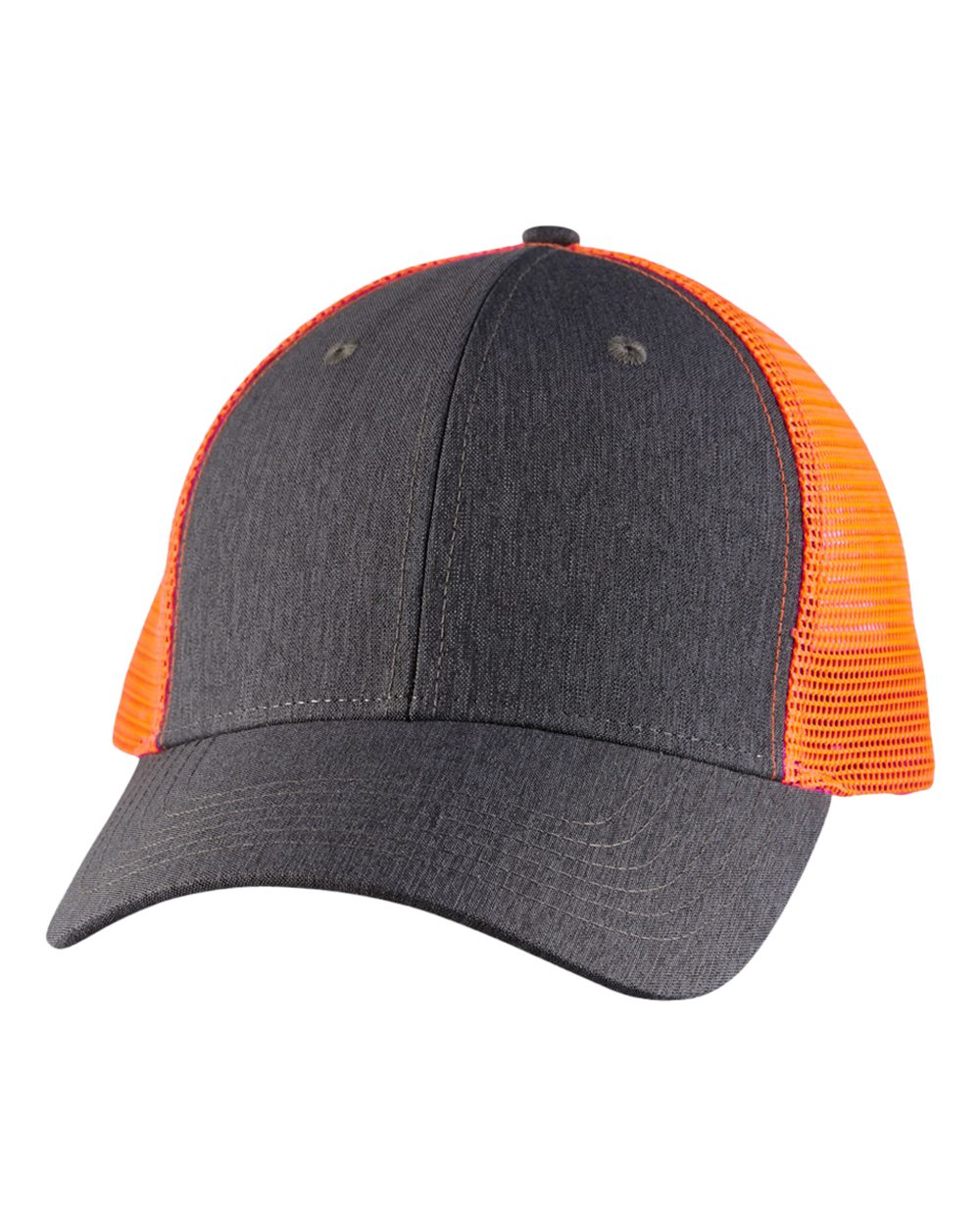 Sport Trucker Cap - Front - B852E8130 - Black/ Neon Orange