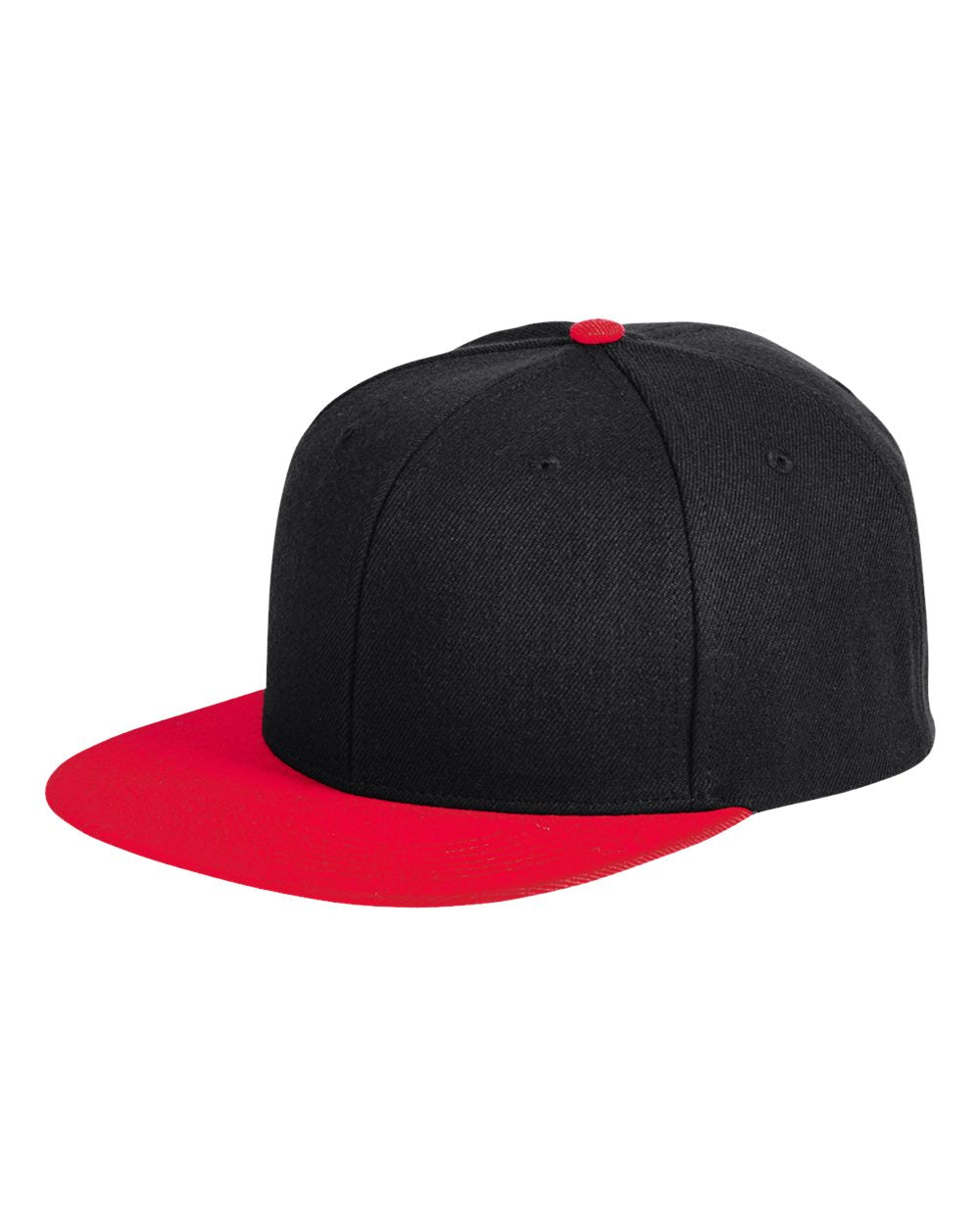 Flat Bill Sport Cap - Front - B851E8700 - Black/ Red