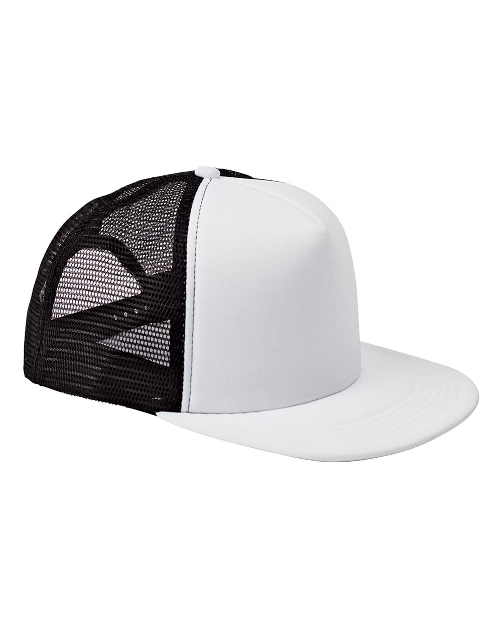 Foam Front Trucker Cap - Front - B902E8000 - White/ Black