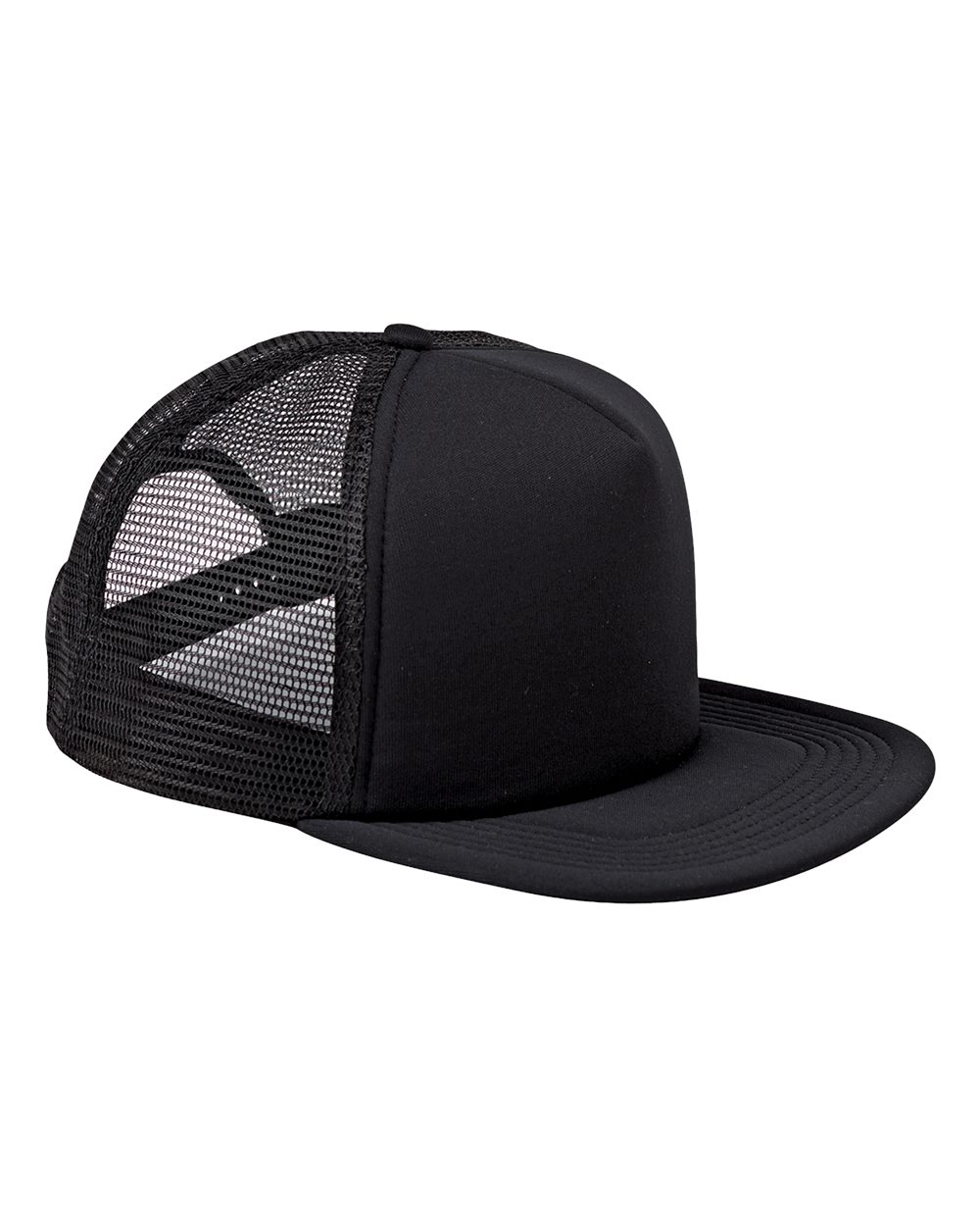 Foam Front Trucker Cap - Front - B902E8500 - Black/ Black