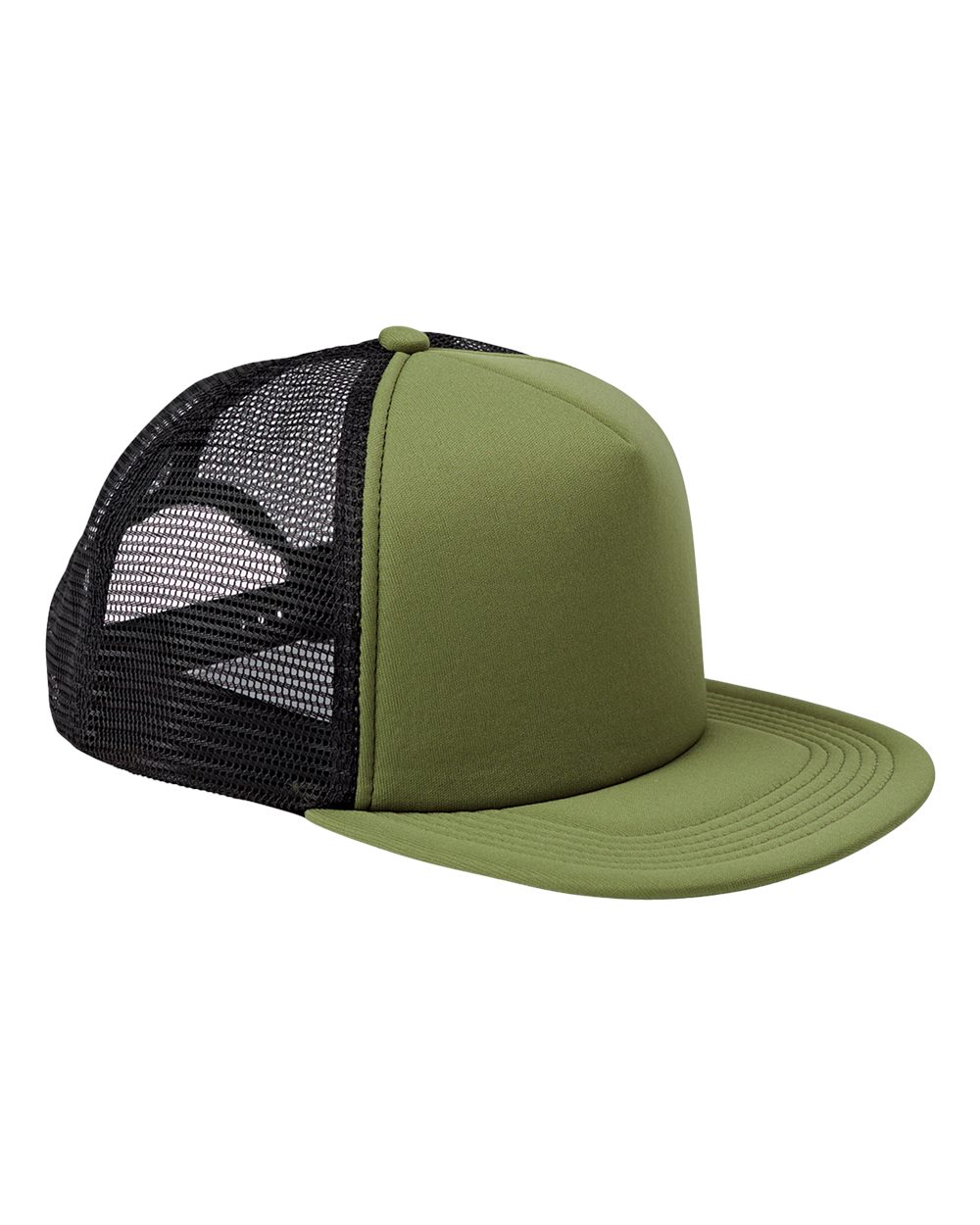 Foam Front Trucker Cap - Front - B902E8540 - Olive/ Black