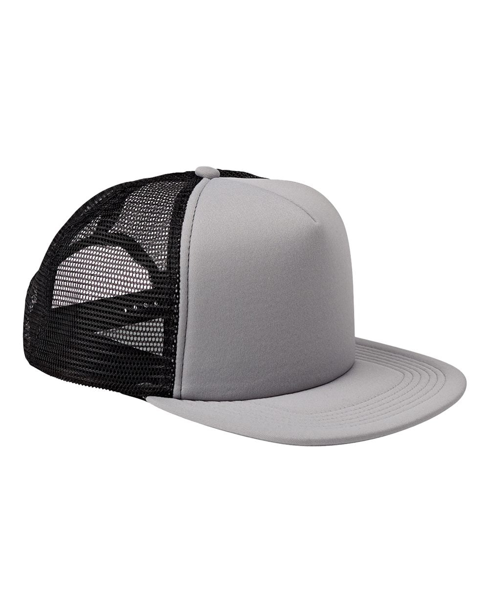 Foam Front Trucker Cap - Front - B902E8590 - Steel/ Black
