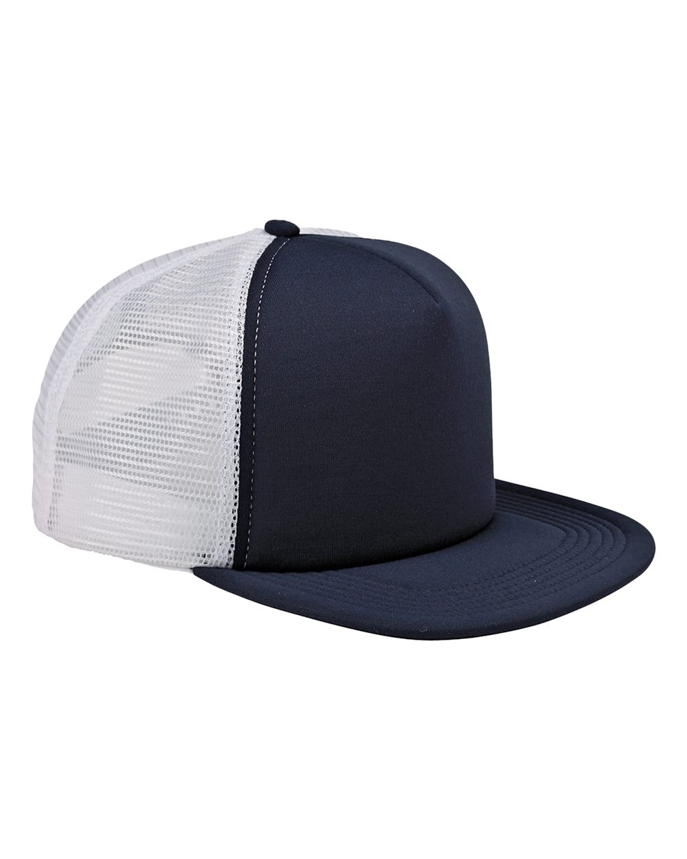 Foam Front Trucker Cap - Front - B902E8650 - Navy/ White