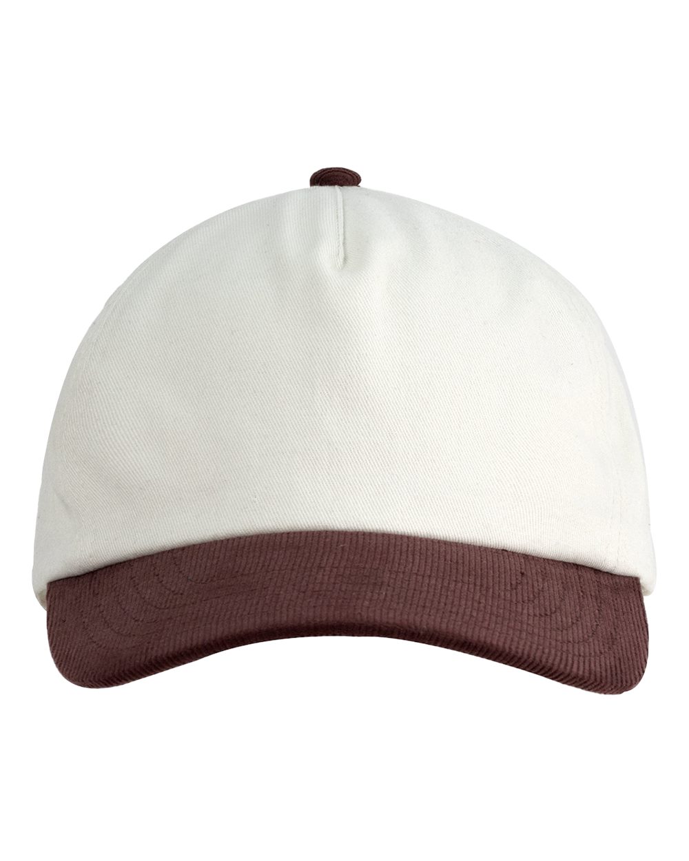 Corduroy Cap - Front - B875E8550 - Cream/ Brown