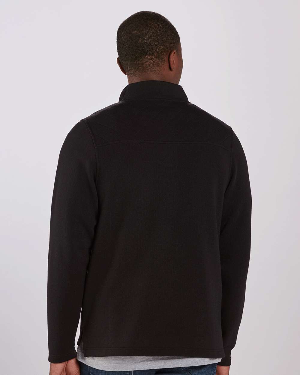 Unisex Sullivan Quarter-Zip Pullover - OnModelBack - B12903501 - Black