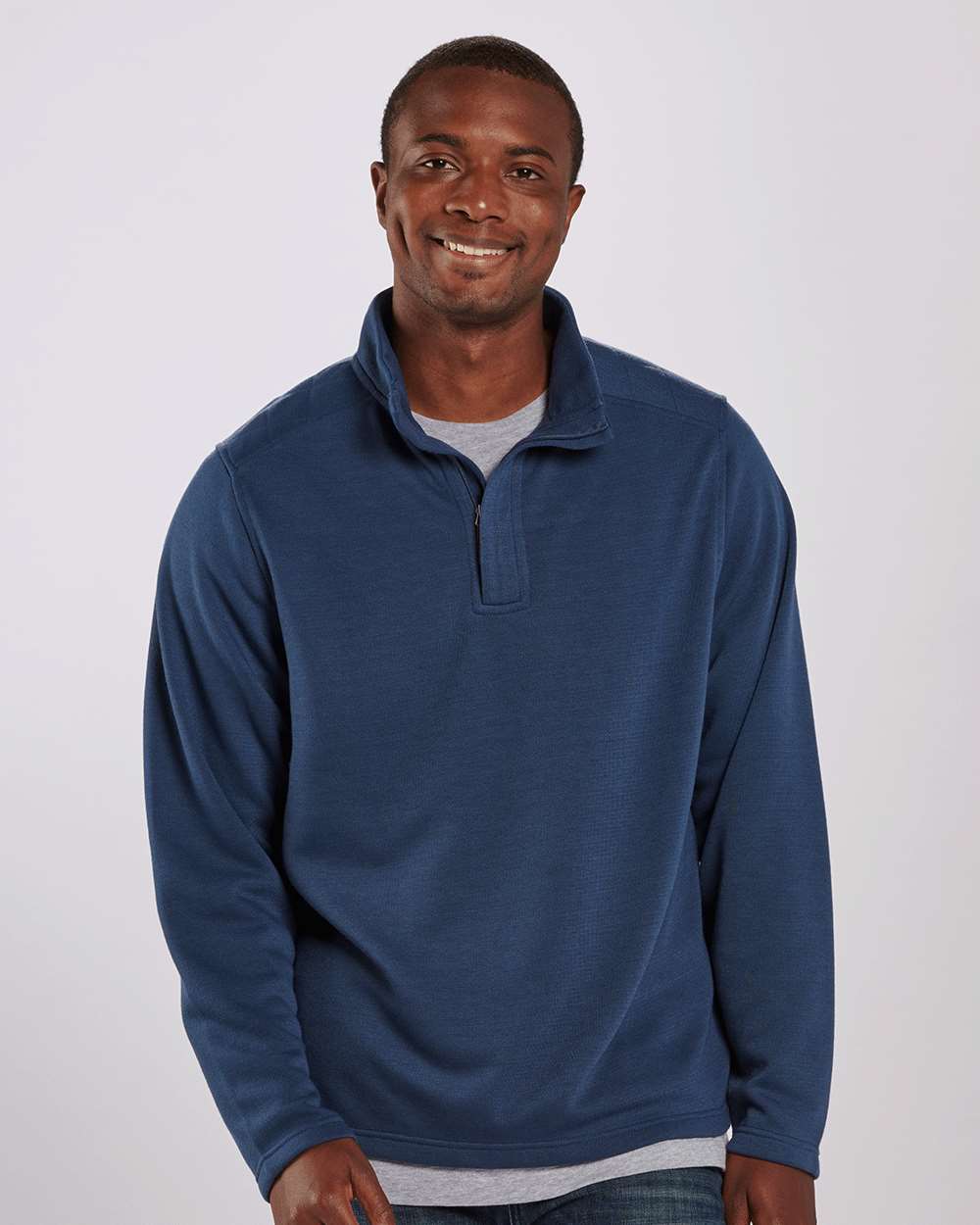 Unisex Sullivan Quarter-Zip Pullover - OnModelFront - B12903751 - Indigo