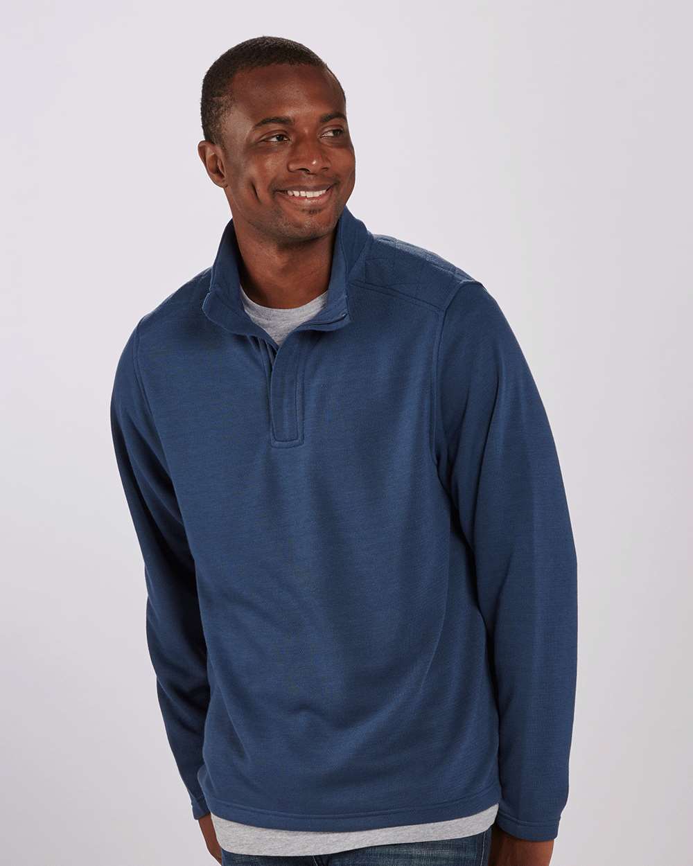 Unisex Sullivan Quarter-Zip Pullover - OnModelSide - B12903751 - Indigo