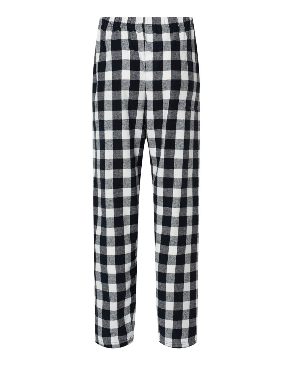 Men's Harley Flannel Pants - Back - B13203001 - Black/ White Buffalo Plaid