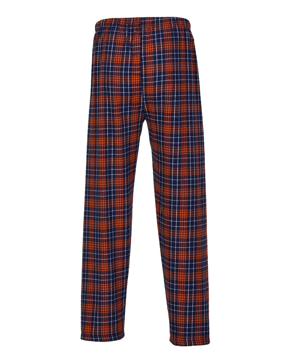 Men's Harley Flannel Pants - Back - B13203341 - Navy/ Orange Plaid