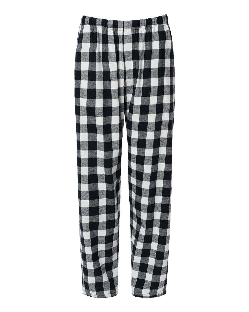 Men's Harley Flannel Pants - Front - B13203001 - Black/ White Buffalo Plaid