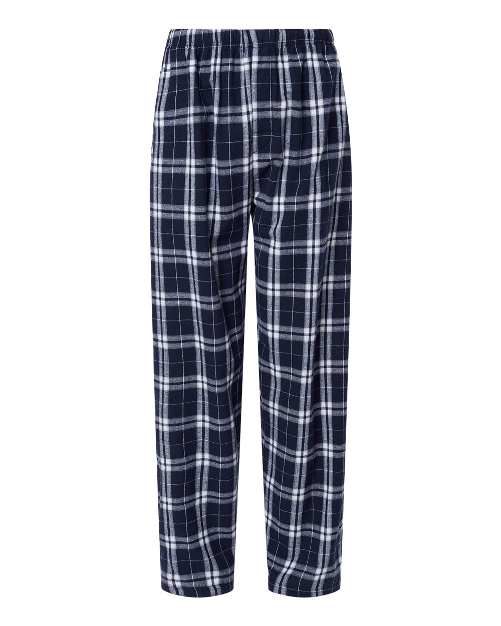 Men's Harley Flannel Pants - Front - B13203651 - Navy/ Silver Plaid