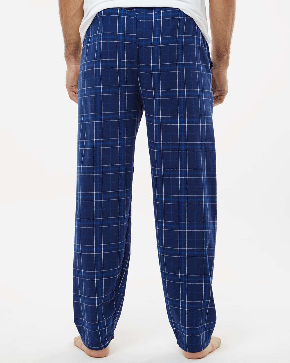 Men's Harley Flannel Pants - OnModelBack - B13203121 - Navy Field Day Plaid