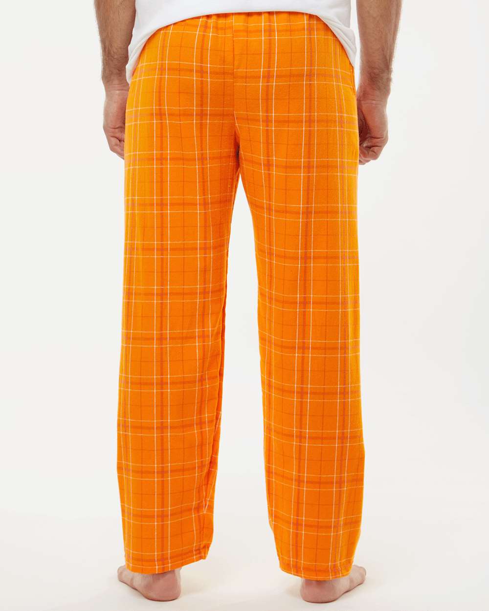Men's Harley Flannel Pants - OnModelBack - B13203661 - Orange Field Day Plaid