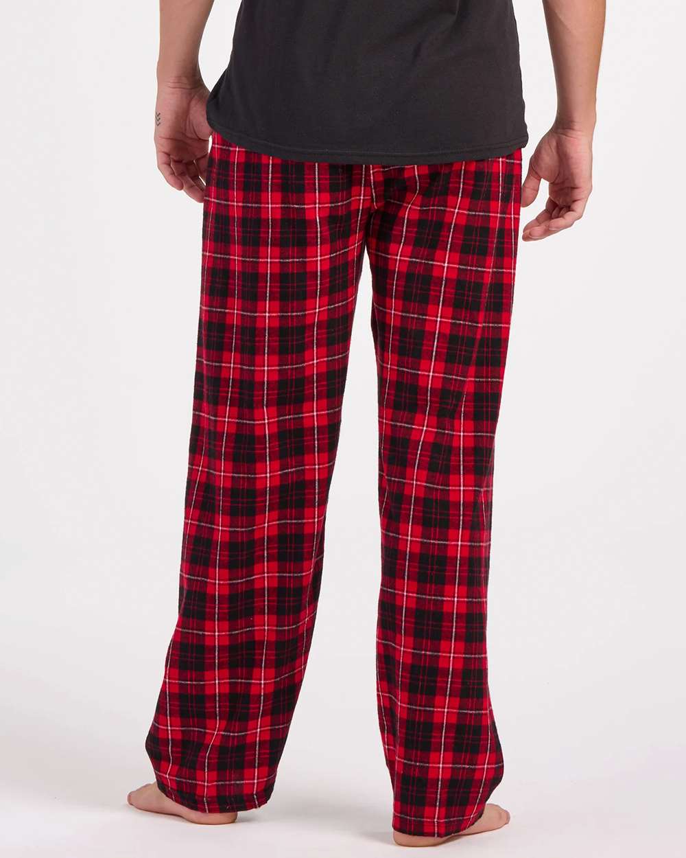 Men's Harley Flannel Pants - OnModelBack - B13203711 - Red/ Black Plaid