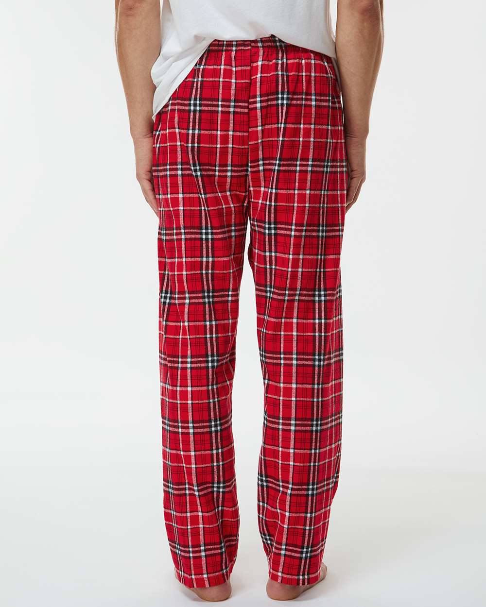 Men's Harley Flannel Pants - OnModelBack - B13203911 - Red/ White