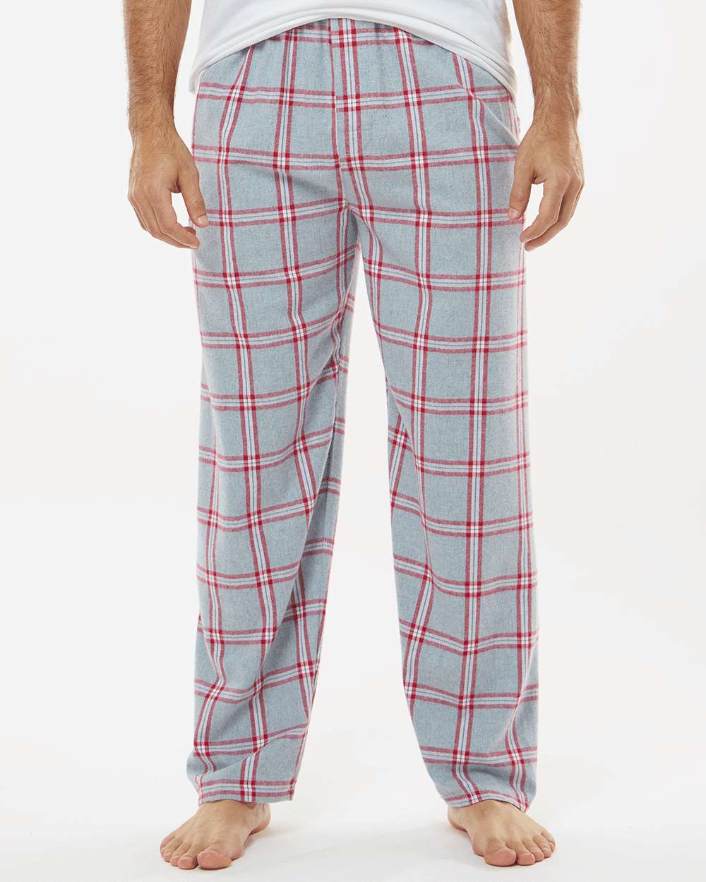 Men's Harley Flannel Pants - OnModelFront - B13203091 - Oxford Red Tomboy Plaid