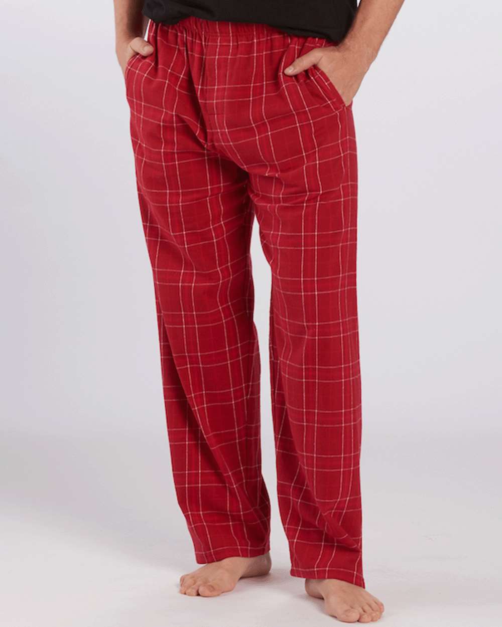 Men's Harley Flannel Pants - OnModelFront - B13203161 - Crimson Field Day Plaid