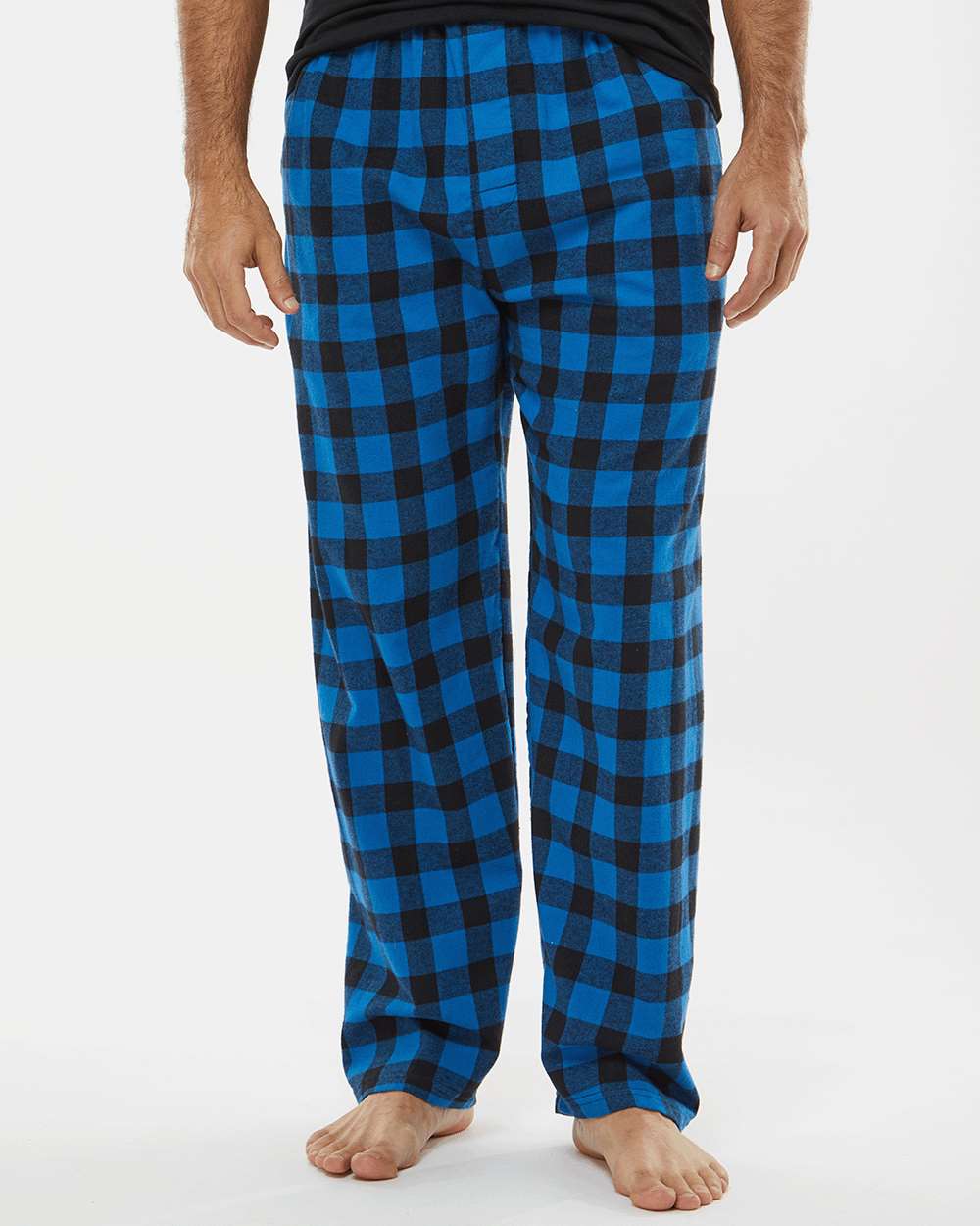Men's Harley Flannel Pants - OnModelFront - B13203201 - Royal/ Black Buffalo