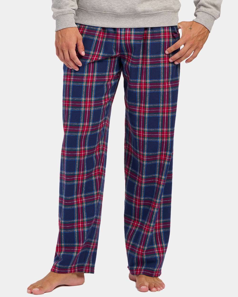 Men's Harley Flannel Pants - OnModelFront - B13203411 - Yuletide Plaid