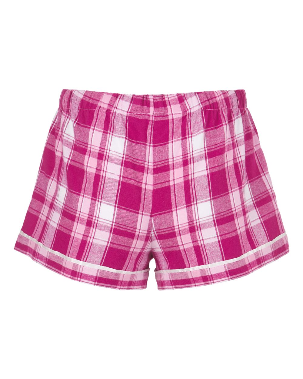 Women's Flannel Shorts - Back - B14403101 - Orchid Sophia Plaid