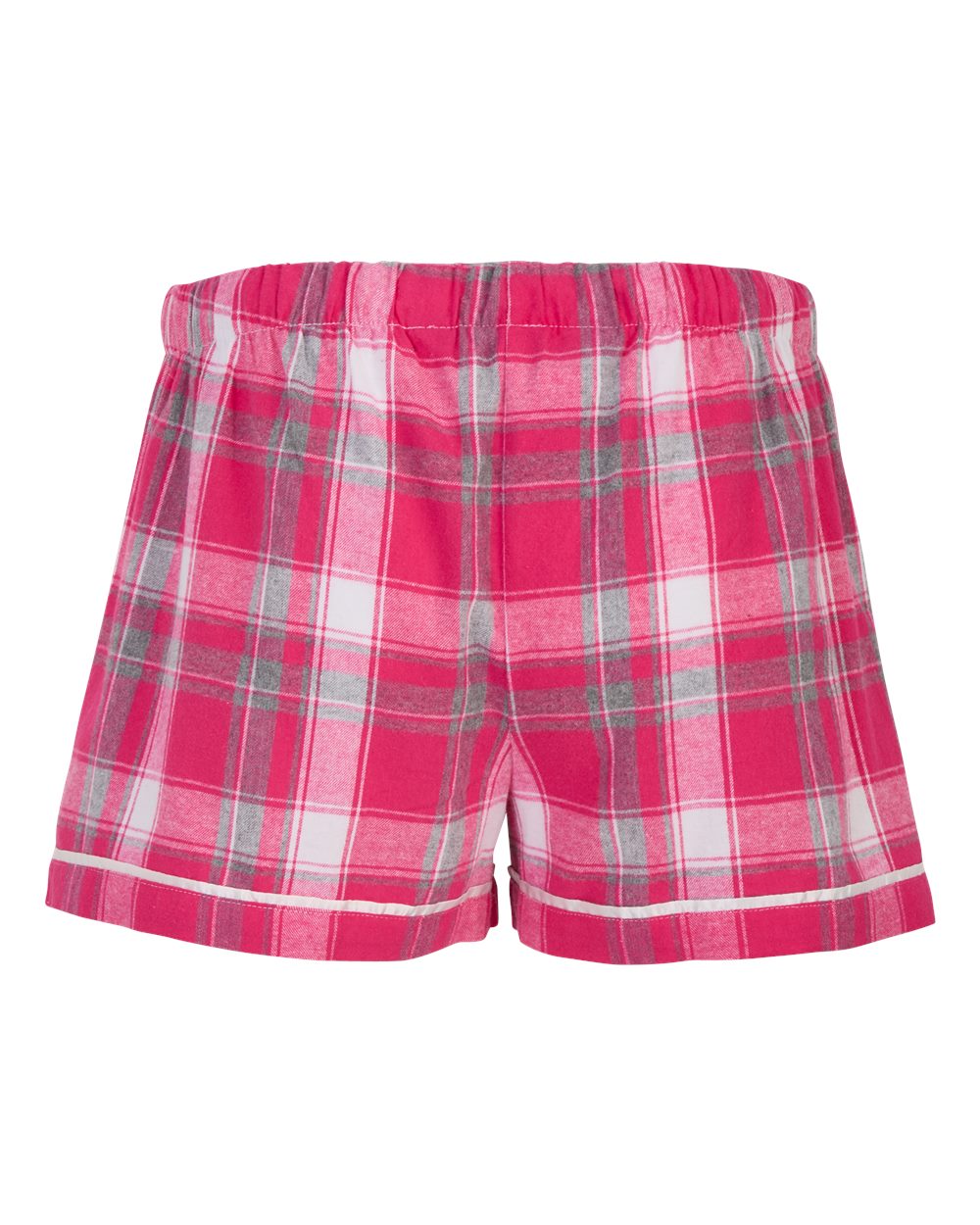 Women's Flannel Shorts - Back - B14403551 - Pink Sophia Plaid