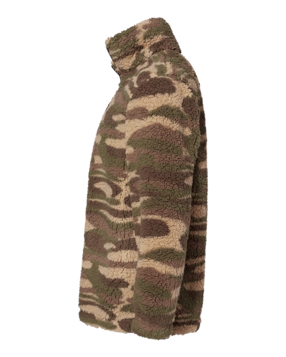 Unisex Sherpa Fleece Quarter-Zip Pullover - DirectSide - B36703992 - Desert Camo