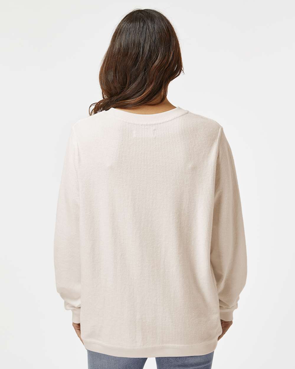 Unisex Corded Crew - OnModelBack - B05903242 - Natural