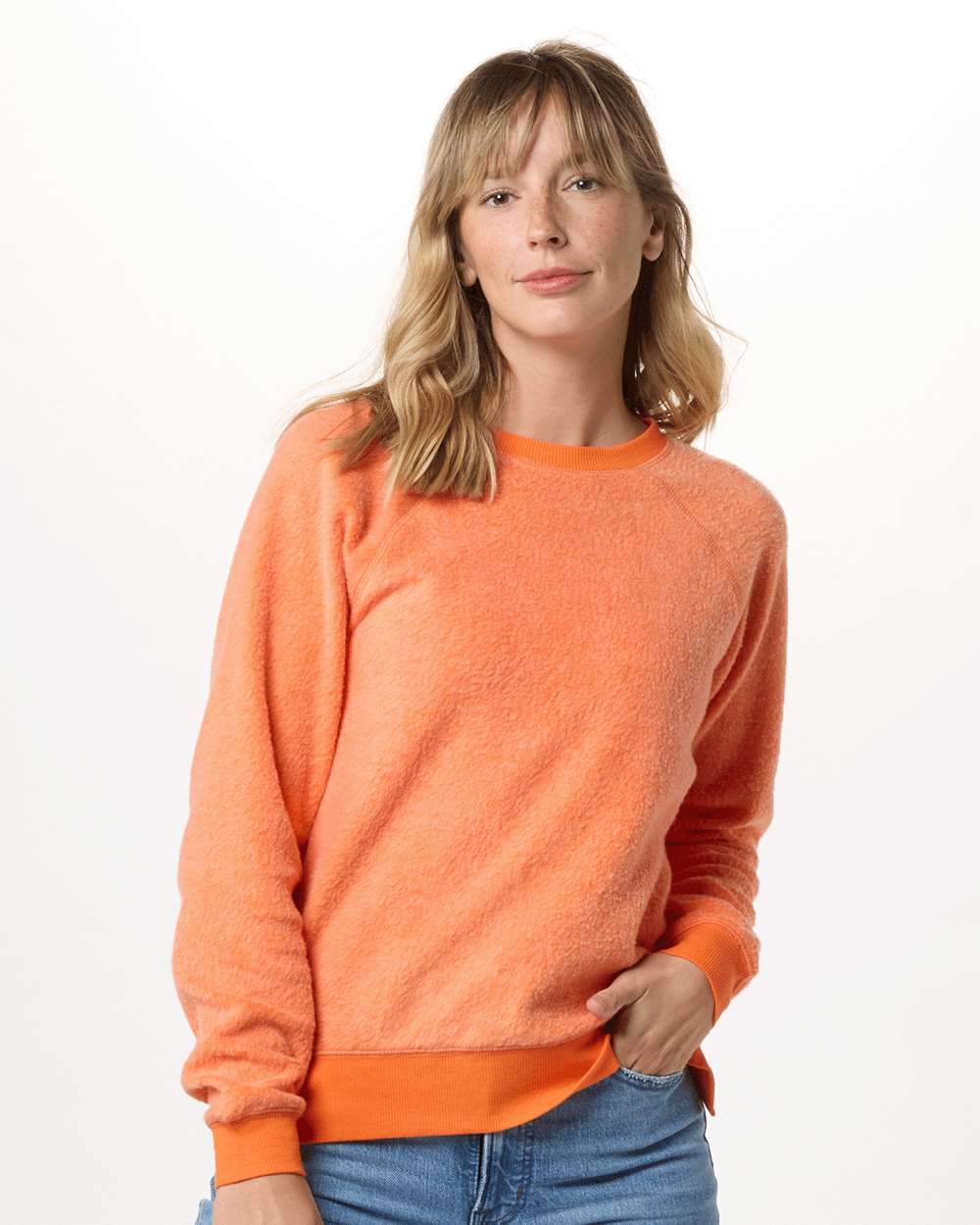 Women's Fleece Out Pullover - Front - B17703661 - Mandarin