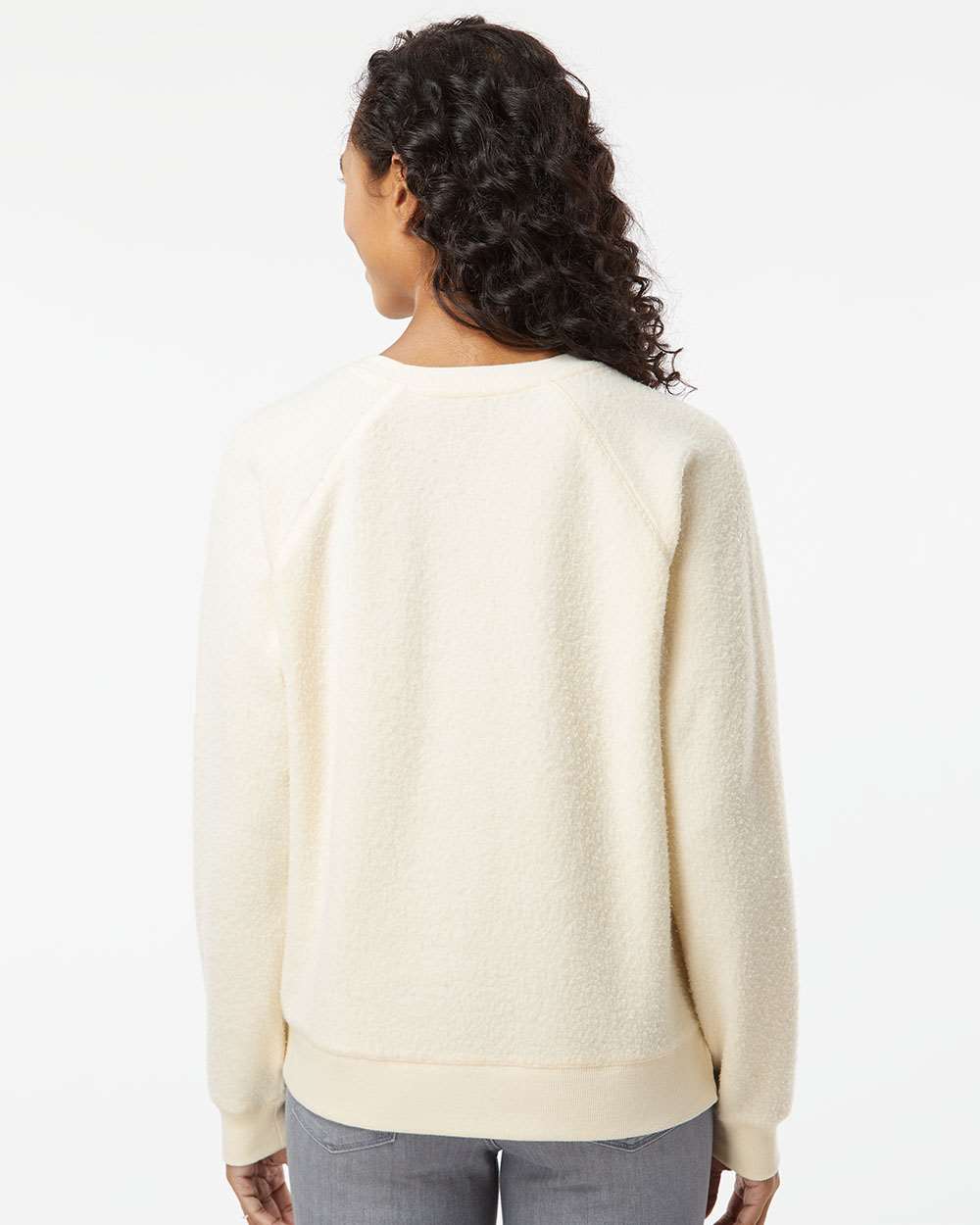 Women's Fleece Out Pullover - OnModelBack - B17703241 - Natural