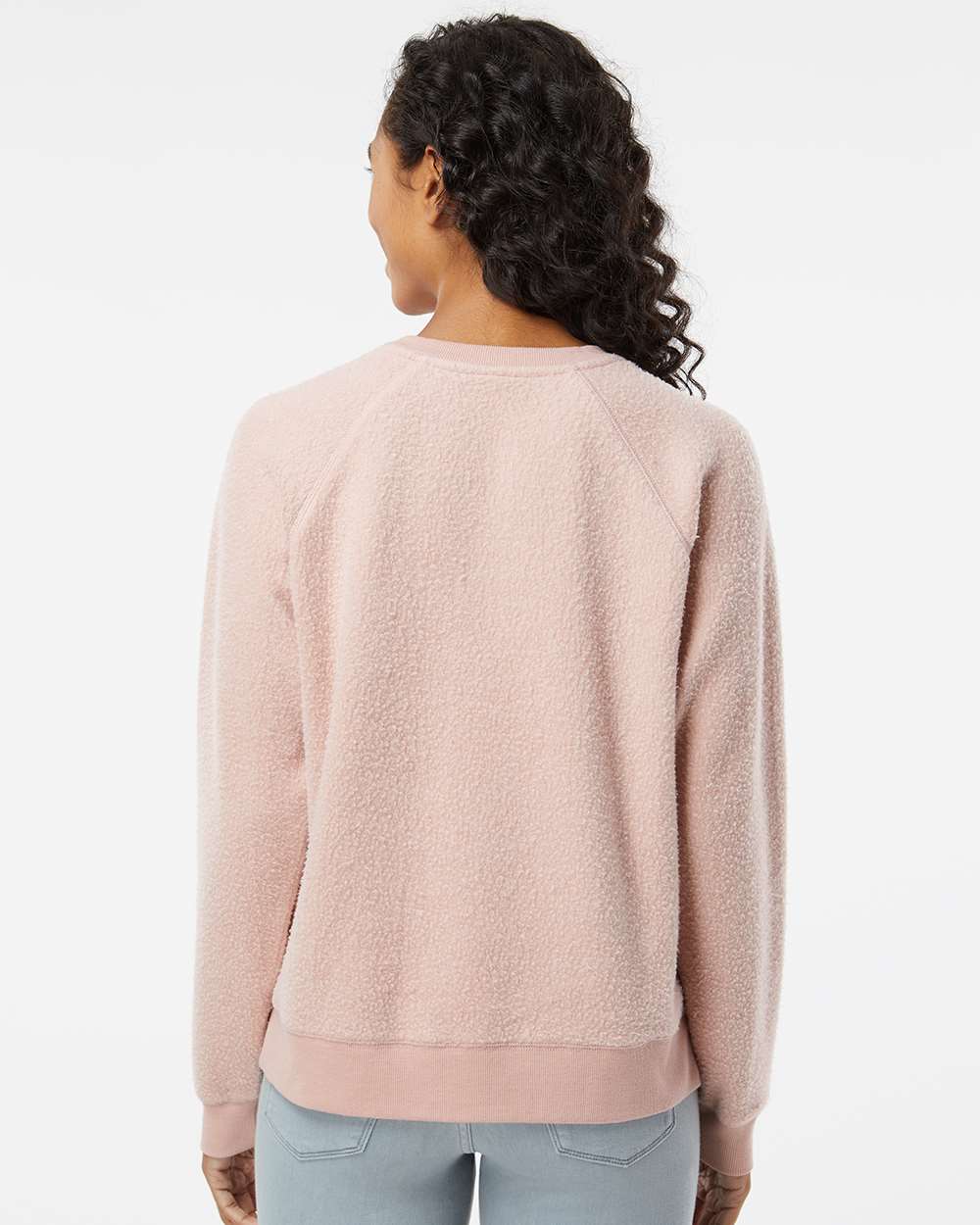 Women's Fleece Out Pullover - OnModelBack - B17703301 - Blush