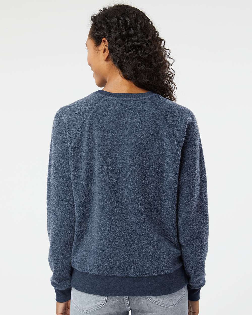 Women's Fleece Out Pullover - OnModelBack - B17703651 - Navy