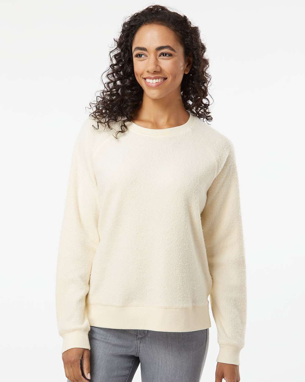 Women's Fleece Out Pullover - OnModelFront - B17703241 - Natural