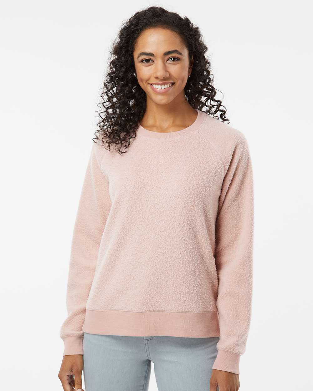 Women's Fleece Out Pullover - OnModelFront - B17703301 - Blush