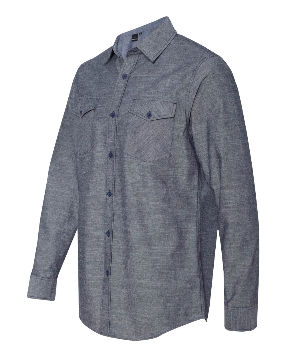 Men's Chambray Shirt - Side - B16486653 - Dark Denim