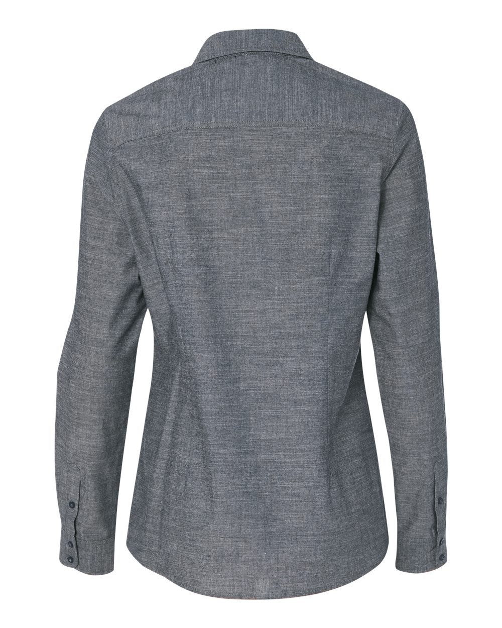 Women's Chambray Shirt - Back - B82586653 - Dark Denim