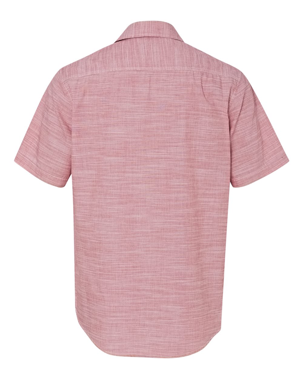 Men's Textured Solid Short Sleeve Shirt - Back - B16286703 - Red