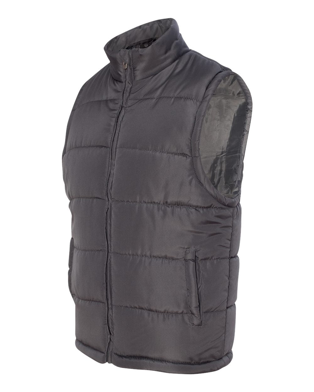 Men's Puffer Vest - Side - B20586093 - Charcoal