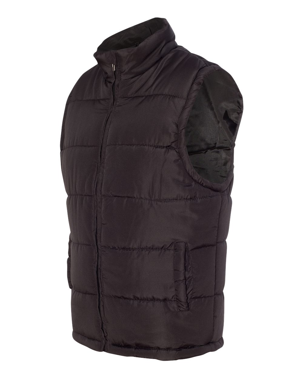 Men's Puffer Vest - Side - B20586503 - Black