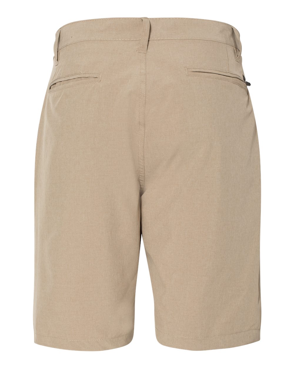 Men's Hybrid Stretch Shorts - Back - B13286770 - Khaki Heather